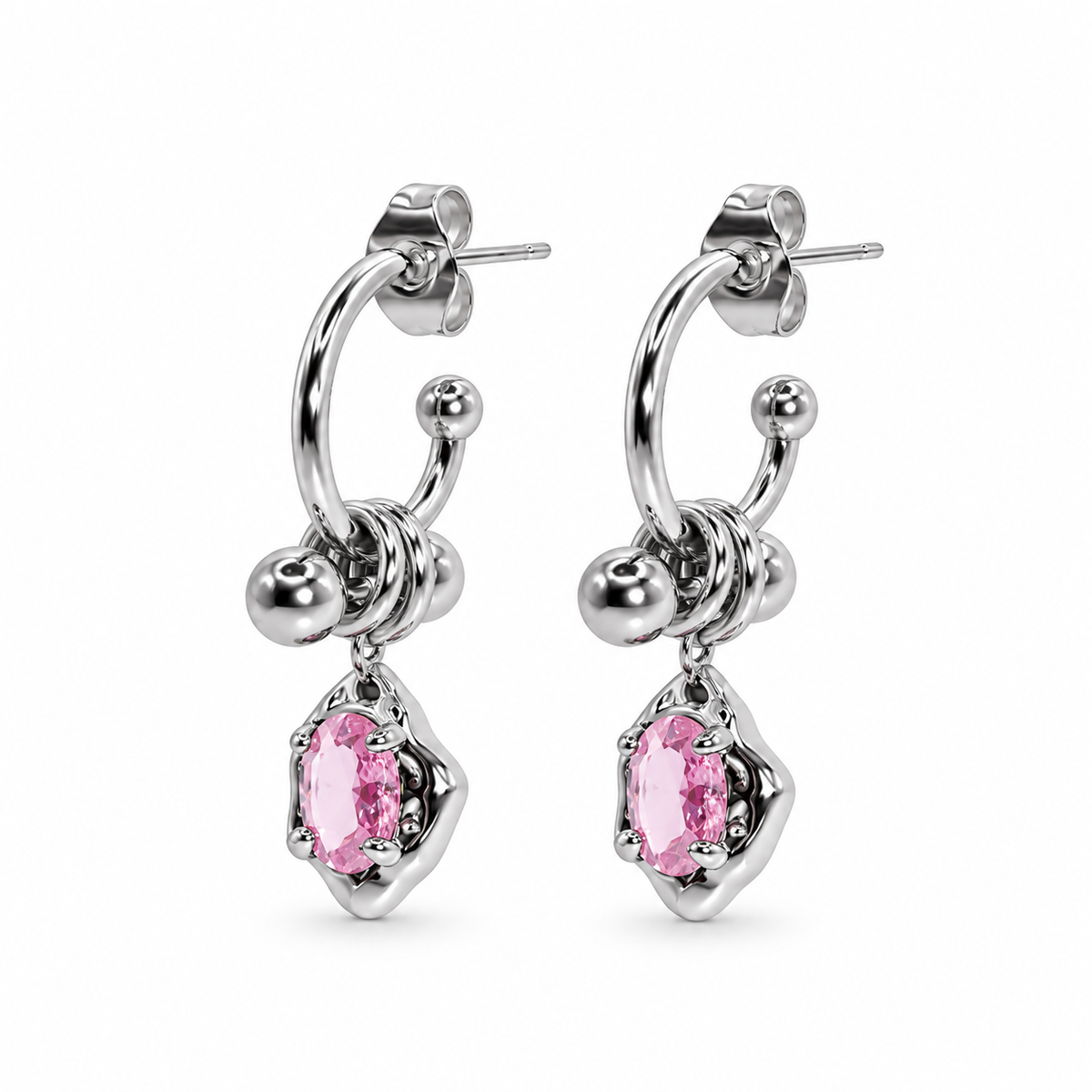 Lana Hoops - Pink