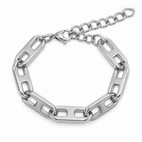 Chunky Steel Oval Bracelet