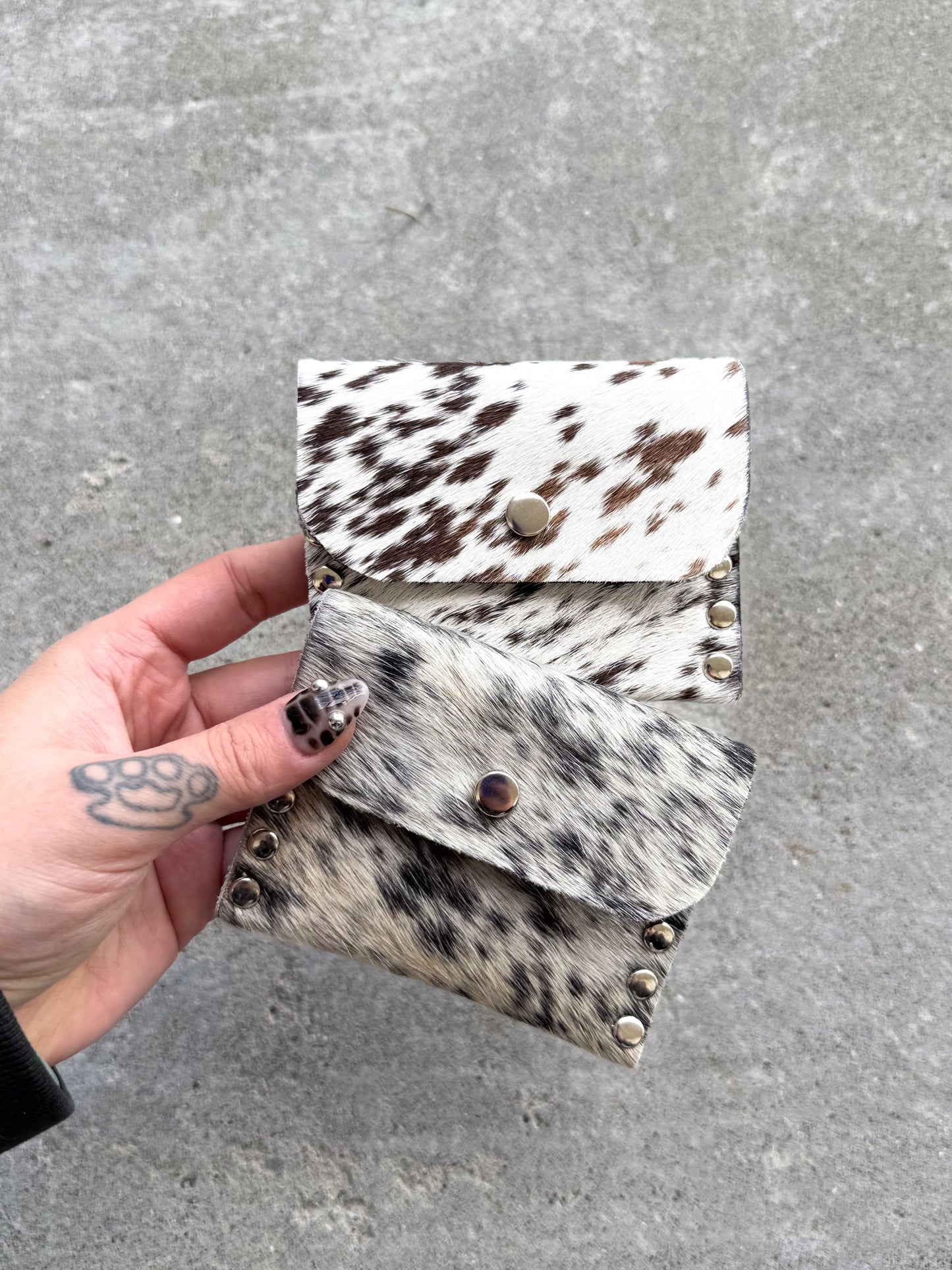Salt'n Pepper Cowhide Coin Purse