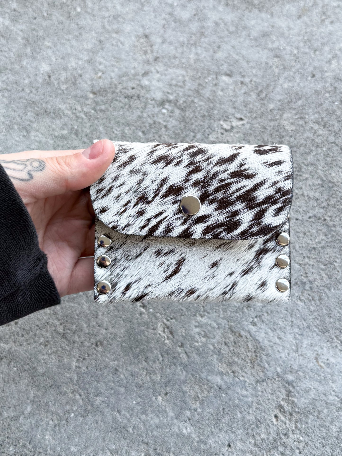 Salt'n Pepper Cowhide Coin Purse