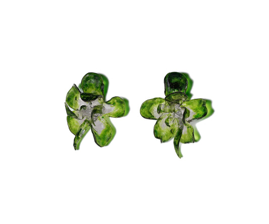 Green Flower Earrings - KYNNINGARVERÐ