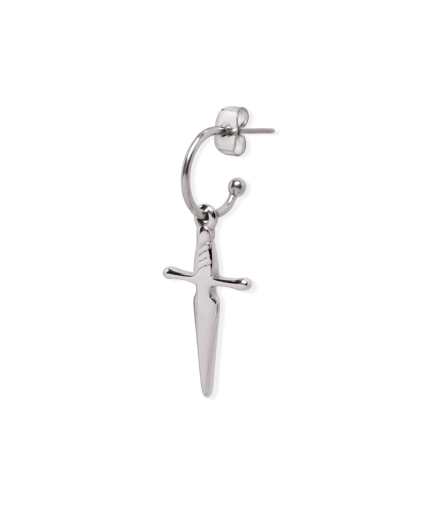 Mini Sword Earrings - Silver